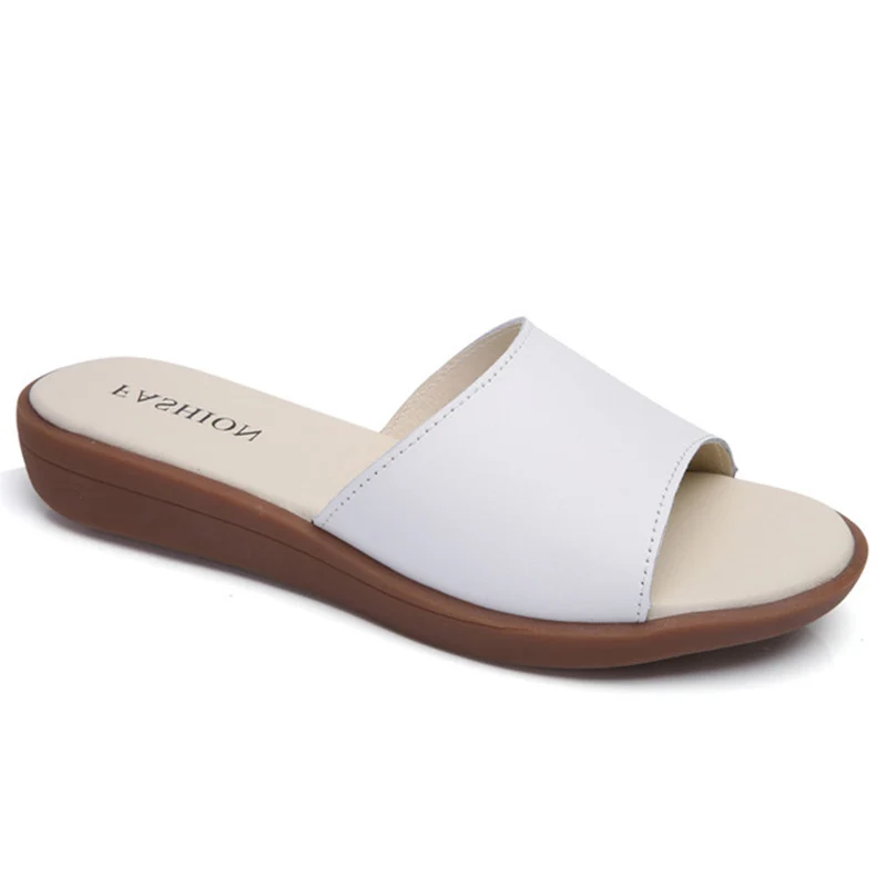 Slipper Female Fashion Leather | Female Slipper News 2019 | Slippers Women  Wear 2019 - Women's Slippers - Aliexpress