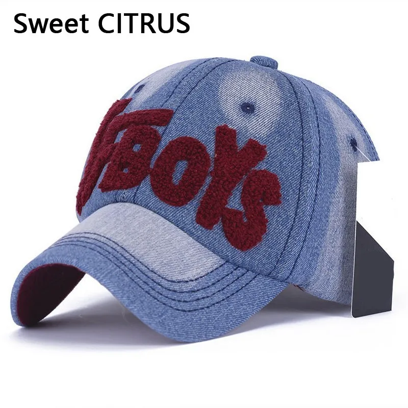 Dulce cítricos TF Denim Snapback sombreros de otoño de los hombres de verano las mujeres gorra de béisbol Golf bloqueador solar Baseball Casquette de Hockey de tapas