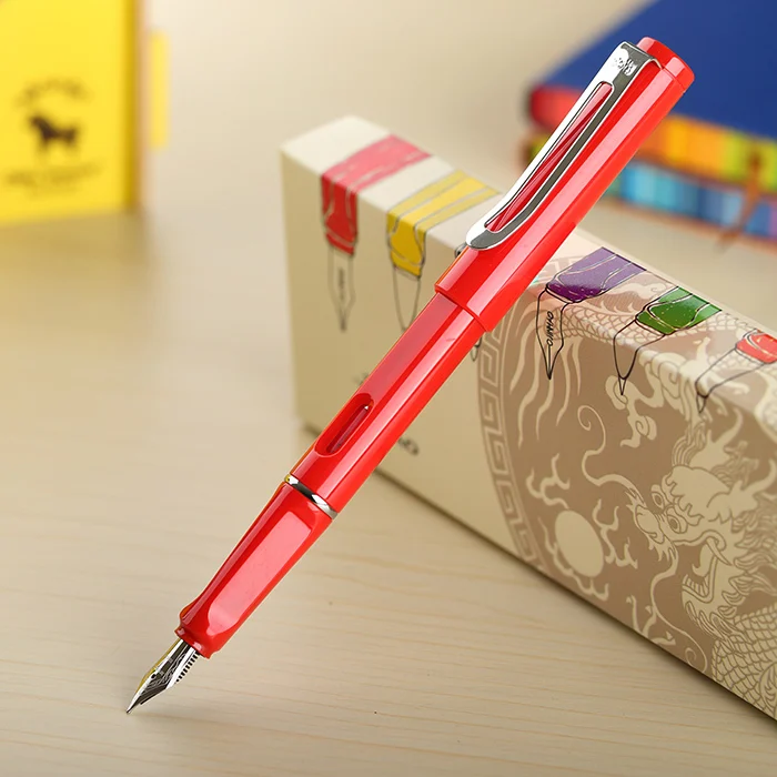 Kawaii Candy Colorful Plastic Fountain Pen 0.5mm Ink Pens F nib Standard Type stationery School& Office Supplies - Цвет: 3