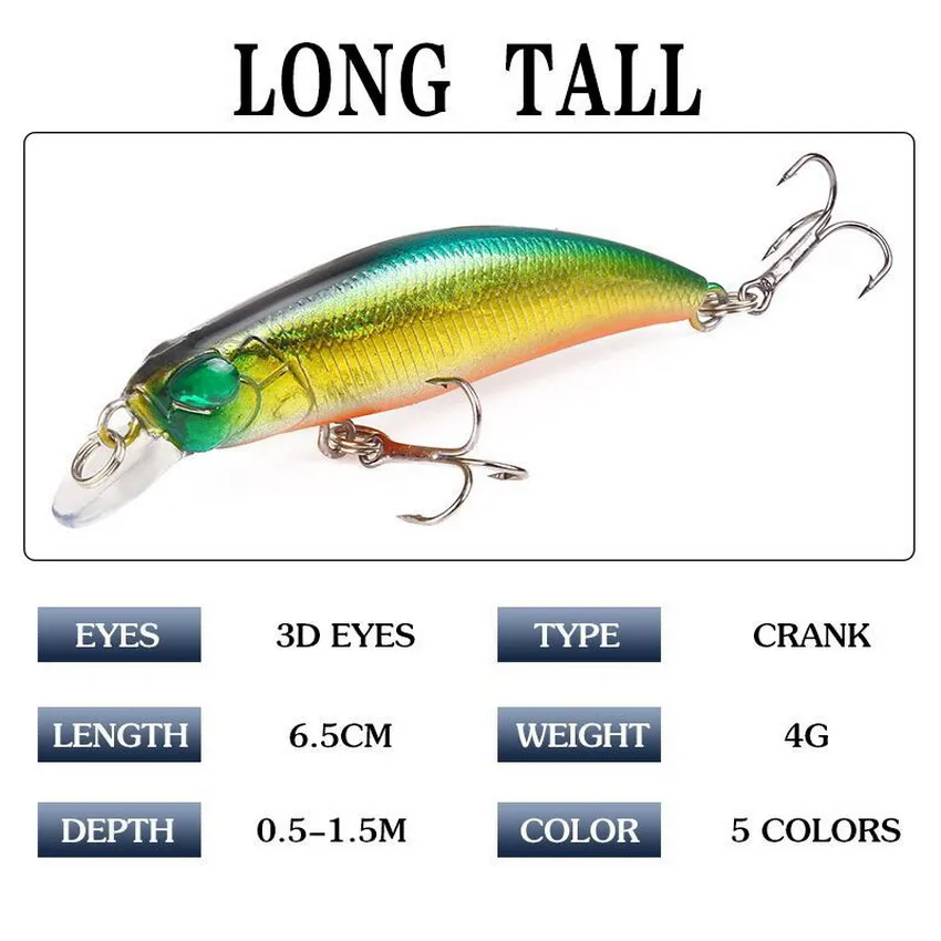 1 قطعة طعوم صيد سمك البلمة 68mm-2.67in الليزر Crankbait Wobblers الاصطناعي البلاستيك الصلب الطعم الصيد معالجة 4g-0.14 oz