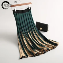 Ordeeson Винтаж Органы зиму Юбки для женщин для Для женщин плиссированные Юбки для женщин Для женщин S Высокая талия трикотажные Свитеры для женщин юбка осень Мода г