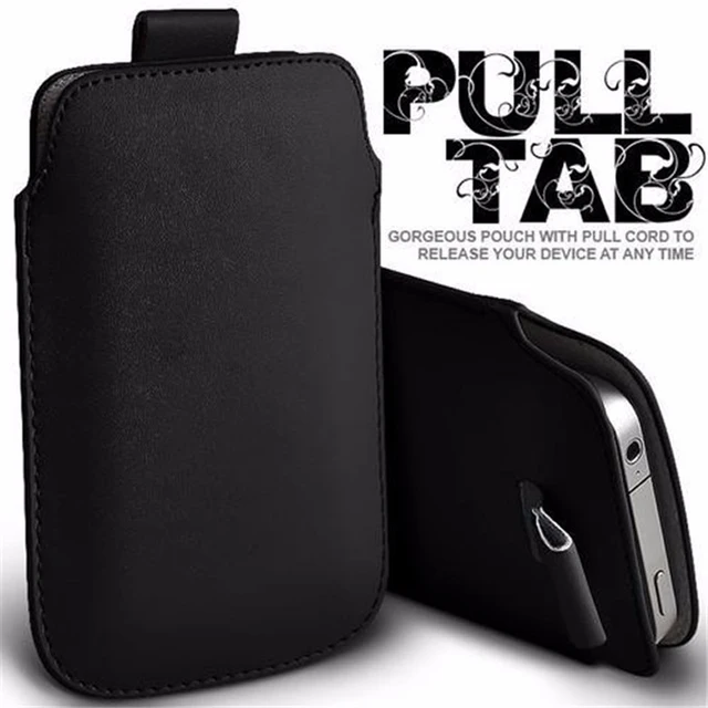 US $1.92 For Xiaomi Redmi 7A Case Universal Sleeve Leather Pull Tab Pouch bag For Xiaomi Redmi 7A Phone Bag 