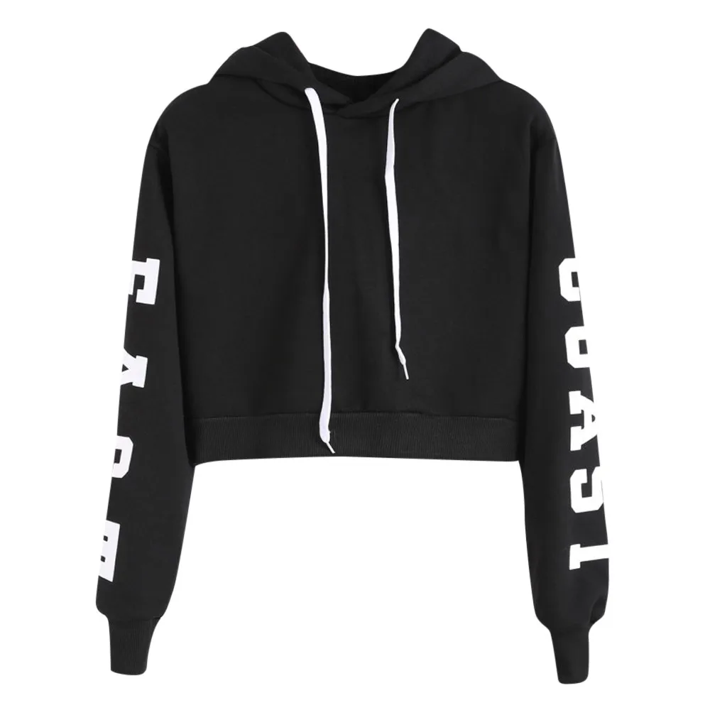 

Womens Letters Long Sleeve Hoodie Sweatshirt Pullover Tops Blouse Autumn Women hoodies sudaderas mujer 2019 Wholesale S!A70