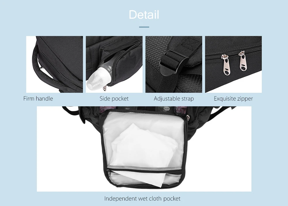 Diaper Bag Large Capacity Multifunctional Backpack Maternity Bag  (4)