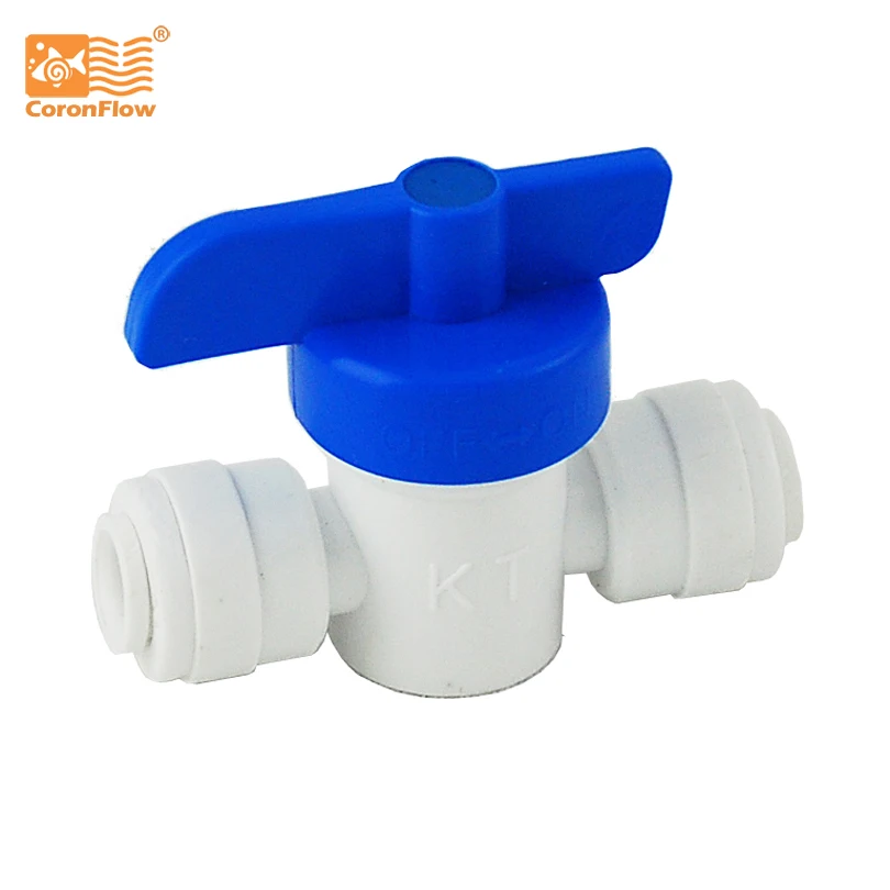 Coronwater запорный клапан прямой шаровой клапан 1/4 "Push-in 1/4" Push ro фитинги KY-02
