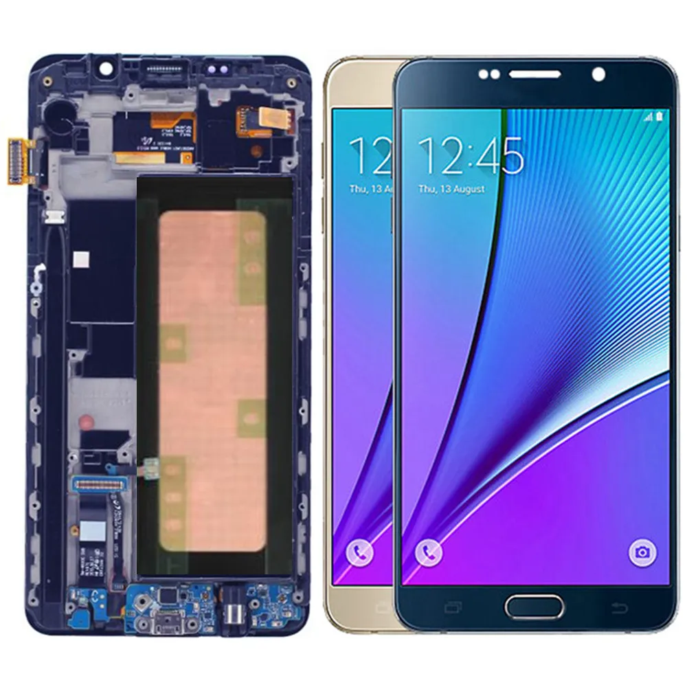 

For Samsung Galaxy Note 5 N920/N920F/N920A LCD Assembly with Stylus Sensor Film+Front Frame Housing Replacement!