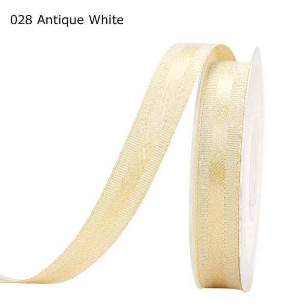 Gold Purl Grosgrain Edge Satin Ribbon 028