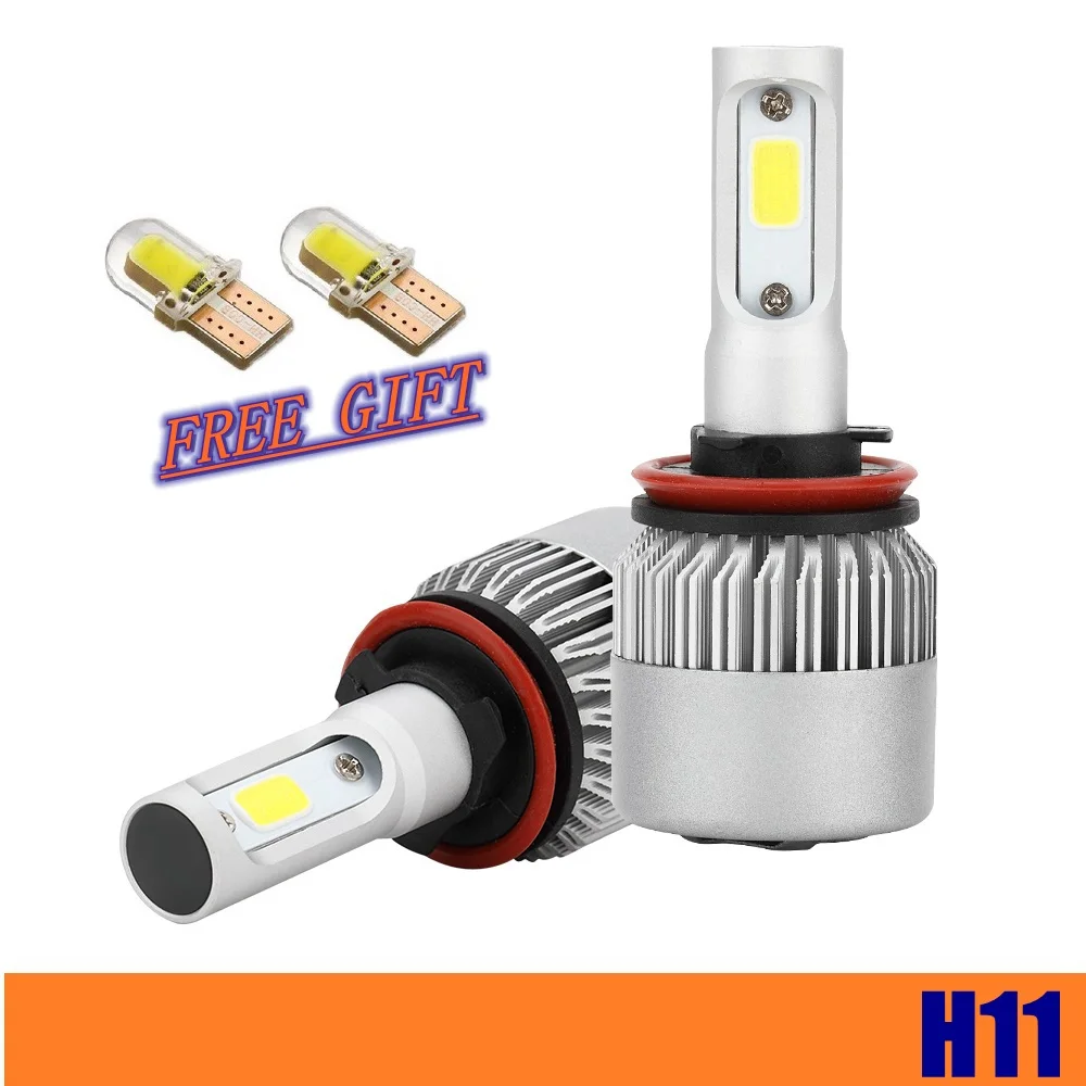 2 шт. автомобисветодиодный светодиодные лампы H11 H7 H4 HB3 9005 HB4 9006 H3 H1 880 9004 9007 K 28