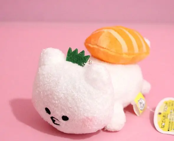 1 шт. Kawaii Плюшевые игрушки Аниме Sumikko gurashi мини плюшевые куклы суши кошка плюшевые подвески для детей подарок