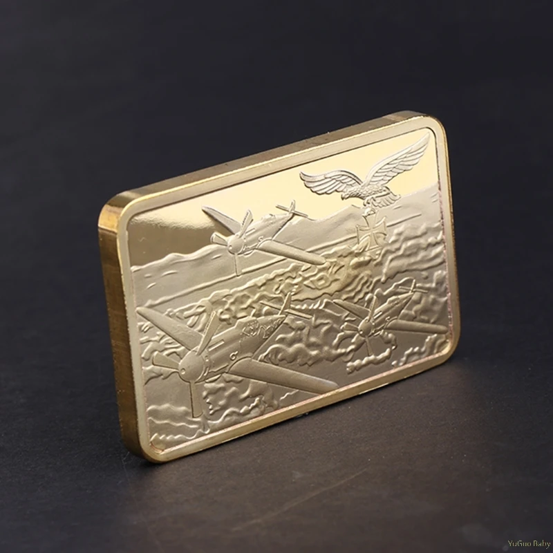 2018 памятная монета, немецкий Бомбер, Золотая квадратная коллекция, художественные подарки, сувенир, нетекущая монета