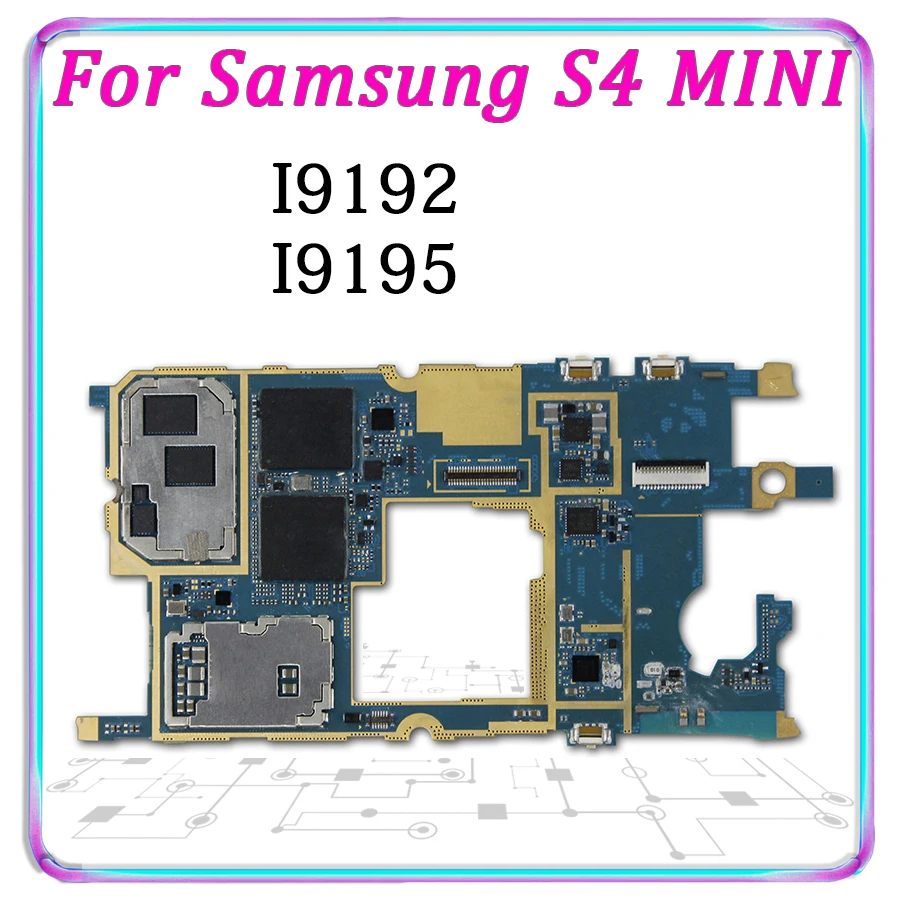 

riginal Motherboard For Original Samsung Galaxy S4 MINI I9195 I9192 Unlocked Mainboard Android Logic Board Tested Good Plate