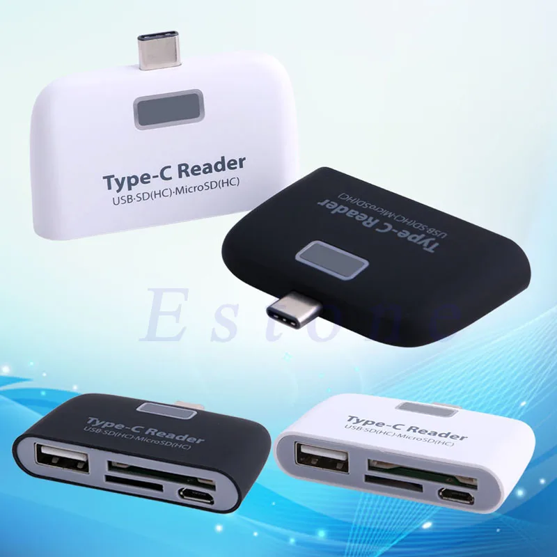 SD Card Reader 3in1 USB 3,1 Тип C USB-C TF OTG Micro для Macbook телефона Tablet C26