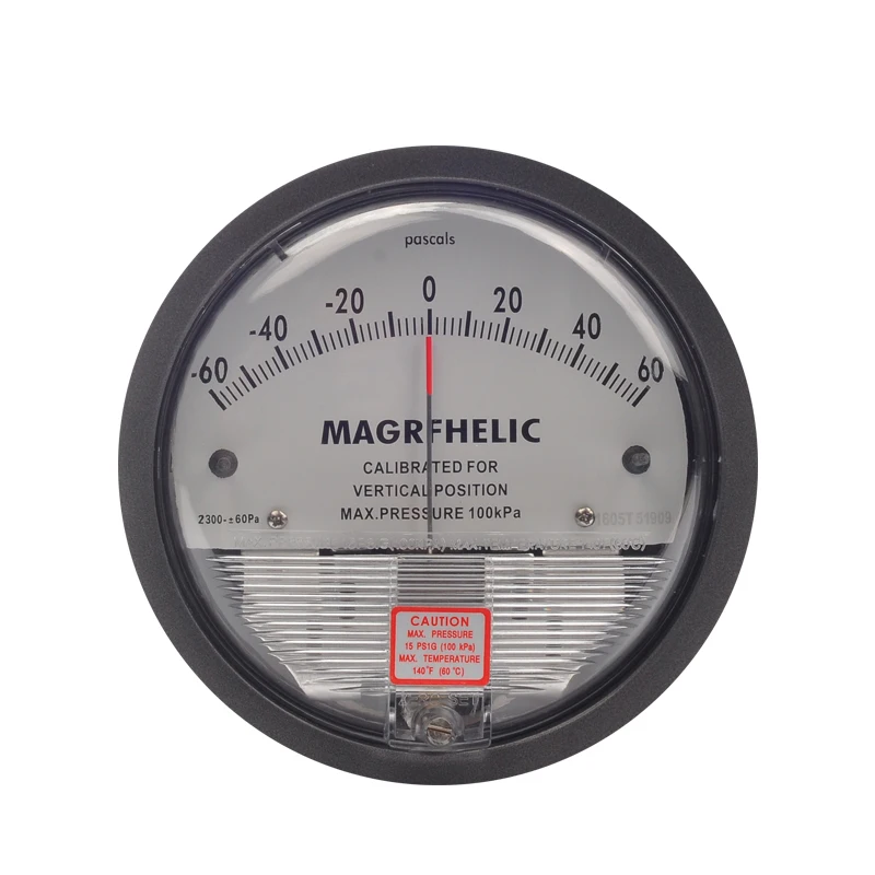 

-60~60PA Micro Differential Pressure Gauge High Precision 1/8 "NPT Air Pressure Meter Barometer New Arrial TE2000