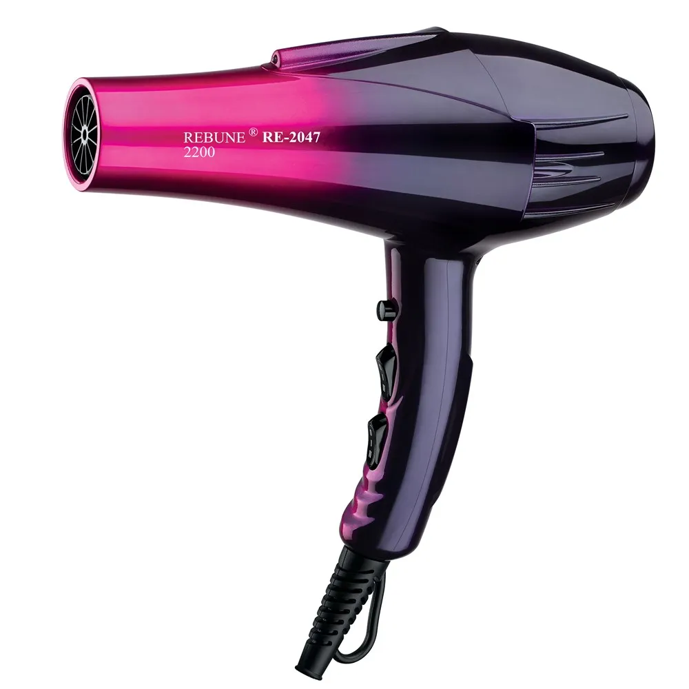 REBUNE Hair Dryer 2200W Professional Negative Ion AC Motor Home Salon Hair Dryer Ceramic Ion Rapid Shape REBUNE Hair Dryer 2200W Professional Negative Ion AC Motor Home Salon Hair Dryer Ceramic Ion Rapid Shape