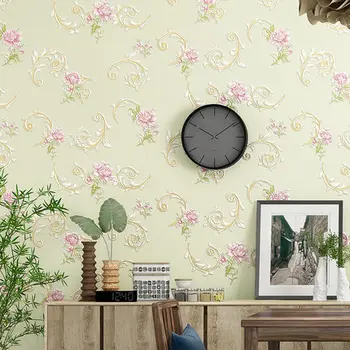 

3D Wallpaper Warm Garden Small Flower Non-woven Wallpapers Bedroom Living Room TV Sofa Background Wall