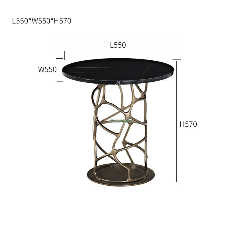 Black gold marble coffee table