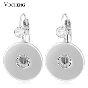 

Wholesale 10pcs/lot Vocheng Interchangeable Jewelry 18mm Metal Snap Button Earring VK-006*10