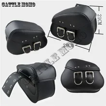New Mini Black/Brown Durable Motorbike PU Leather Motorcycle Saddlebags Saddle Bags Pouch Fit for Mini Moto