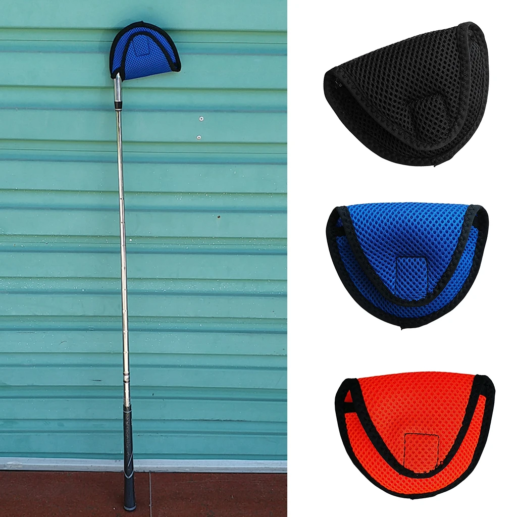 Lightweight Mallet Putter Head Cover Golf Headcover Protector Bag with Fastening Tape For Scotty Putter Embroidery Headcover