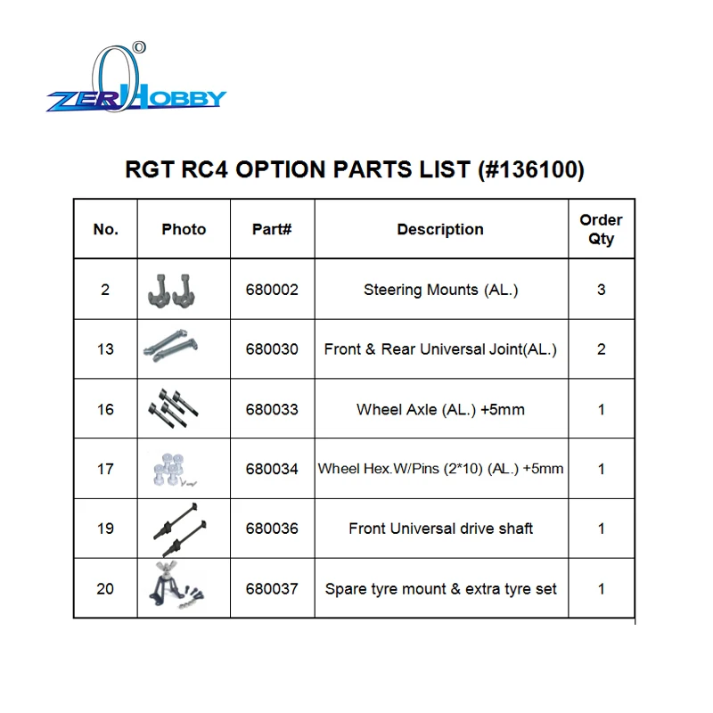 hsp crawler parts