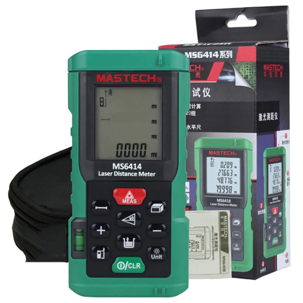 MASTECH MS6414 Digital Laser Rangefinder Accuracy Laser Distance Meter