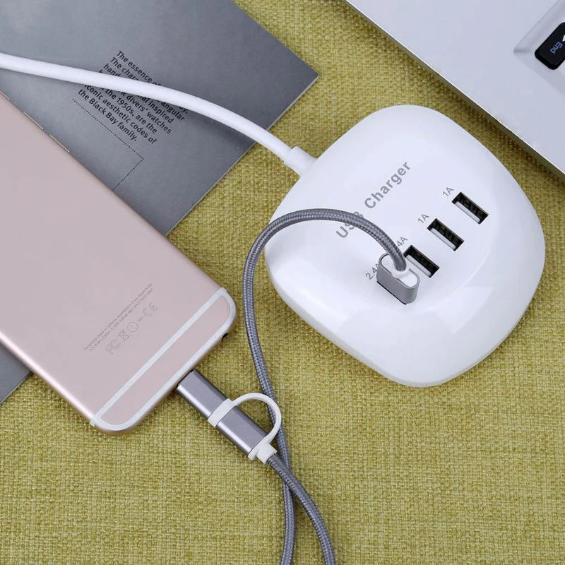 Штепсельная Вилка Европейского/американского стандарта 4 порта usb разветвитель