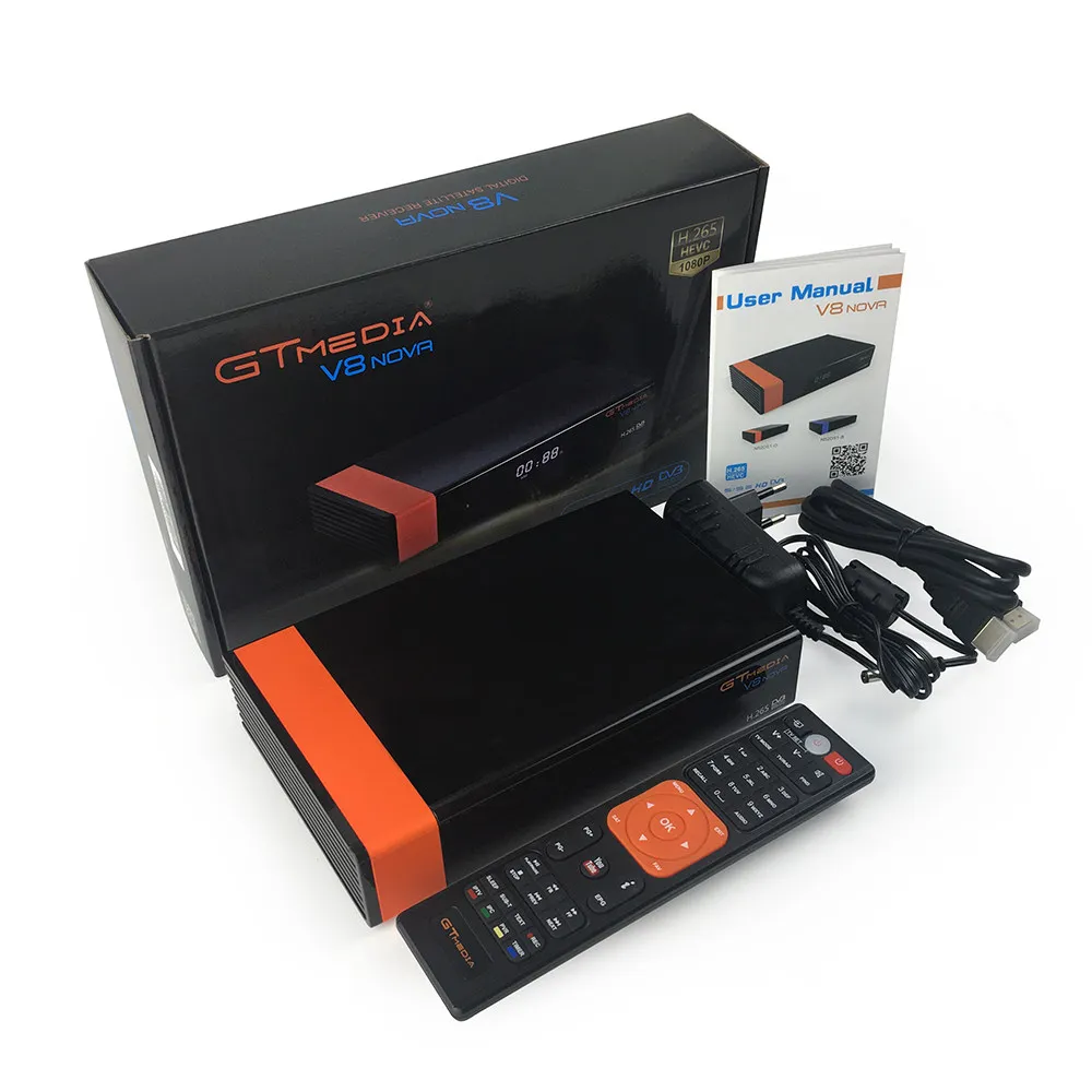 Gtmedia V8 NOVA H.265 DVB S2 спутниковый ресивер wifi Youtube tv Box better freesat V8 super V9 super Cline набор декодеров top box - Цвет: Orange Scart out