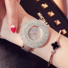 2 стиля Для женщин браслет часы Luxo Полный Diamond Дело сплава тонкий ремешок подарок для девочек элегантные часы Баян Saats Relogio Feminino
