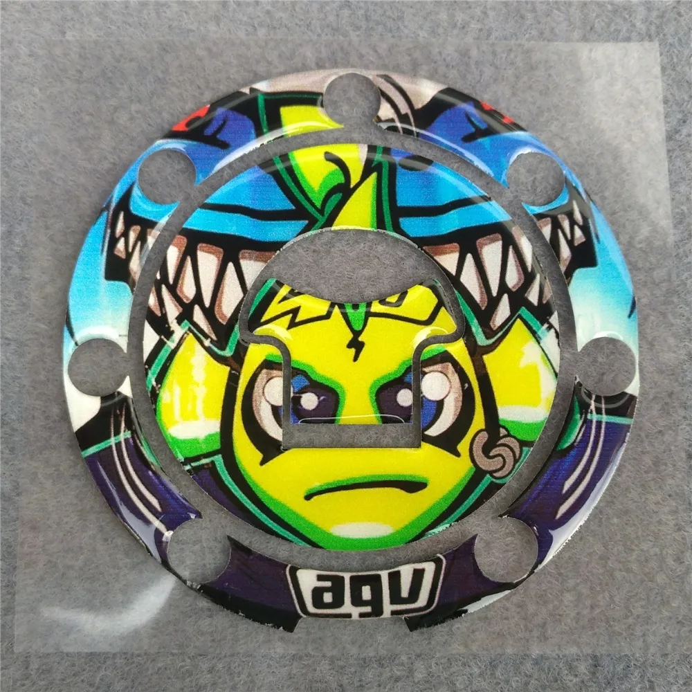 

Motorcycle For Honda Gel Fuel Oil Tank Pad Fish Bone All Model Protector Racing Sticker 3D Resin Reflective CBR blue