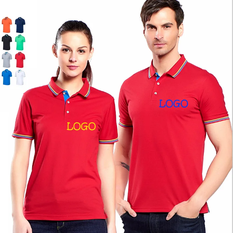 

US Normally Big Size Printing/Embroidery LOGO Polo shirt Solid Tees Cotton Top shirts Men POLO Custom Your LOGO Unisex clothes