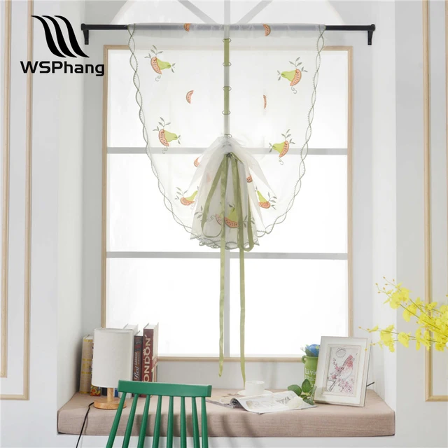 Wsphang 1pc Hot Roman Curtains Tulle Pastoral Pear Fruit Voile