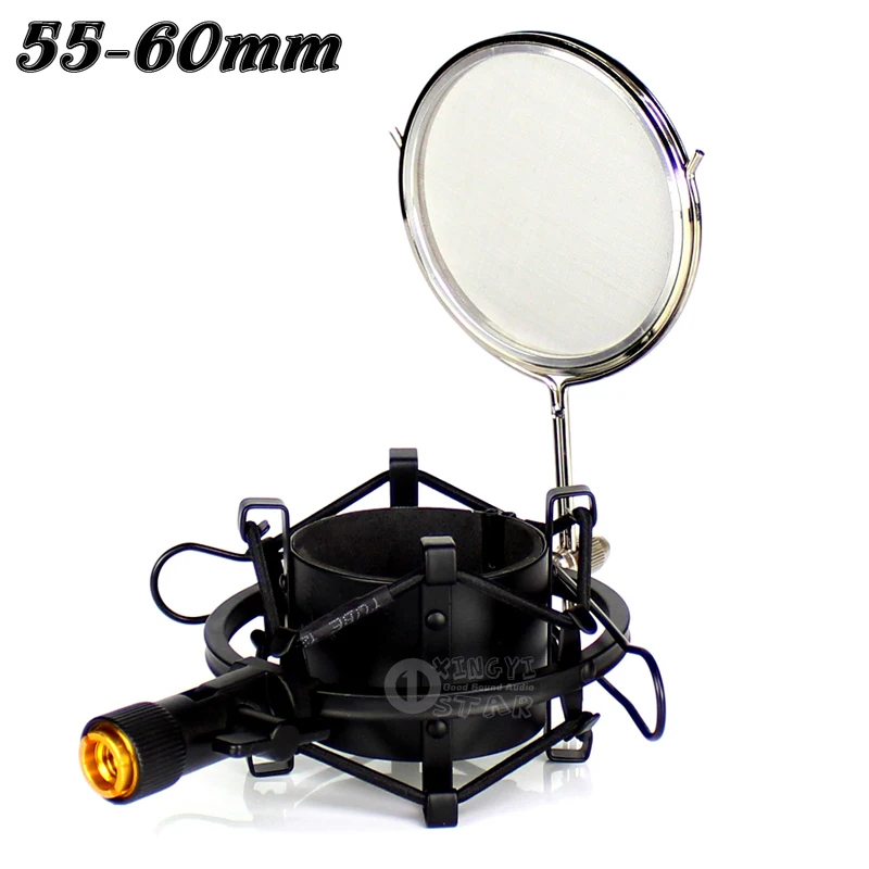 

60mm Metal Shcok Mount Stand Microphone Spider Shcokmount Mic Windshield Popfilter For RODE Microphone NT1000 NT2000 NT2A K2 NTK