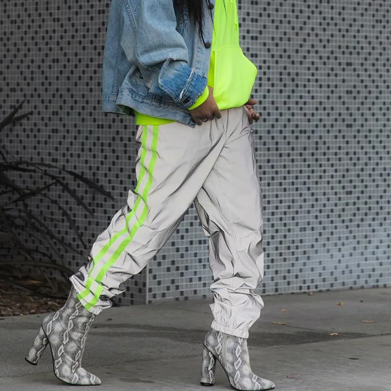 neon stripe trousers