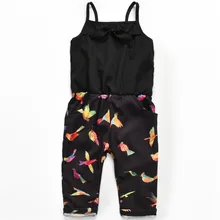 Модное детское нижнее белье для девочек сиамские штаны комплект летней одежды Высокая талия дизайн Удобный слинг брюки детская одежда цветочный Рисунок брюки комбинезон