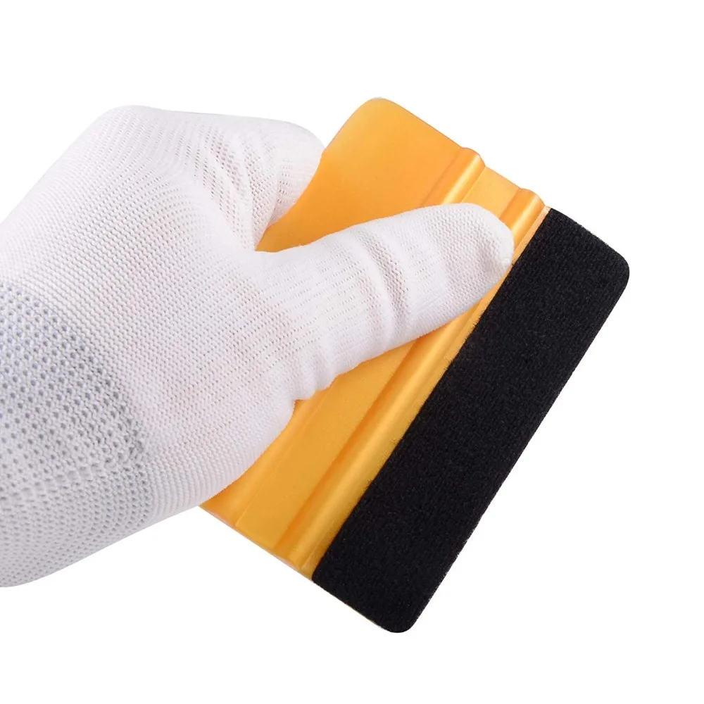 10Pcs Vinyl Film Car Wrapping Scraper Carbon Fiber Fabric Felt Squeegee Decal Sticker Installation Tool Window Tints