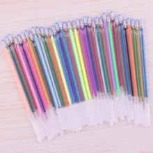 Конфеты цвета Refills неоновый пастель с блестками художественная Ручка Вспышка живопись гелевая ручка Рисование заменитель инструментов студенческие канцелярские принадлежности