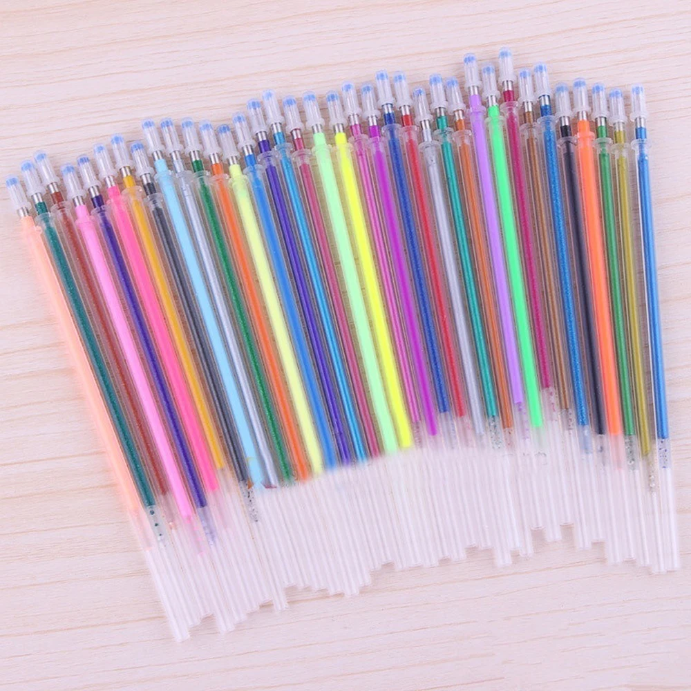 

Candy Colors Refills Neon Glitter Pastel Art Pen Flash Painting Gel Pen Drawing Tools Replacement Students Stationery Supplies