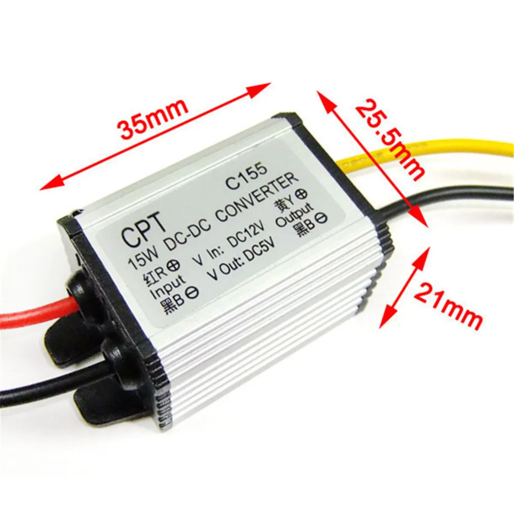 Купить постоянного тока-DC понижающий преобразователь 12 в до 5 в 3А ...