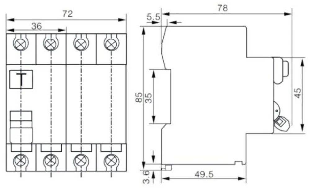 Cemig RCCB AC 240 в 30 мА УЗО выключатель остаточного тока 2P 63A MCB SMGB11L-63