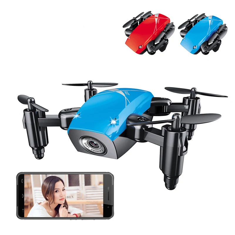 

Drones With Camera HD Wide Angle Foldable Pocket Drone Remote RC Helicopters Quadcopter High Hold Mode Remote Control Drone