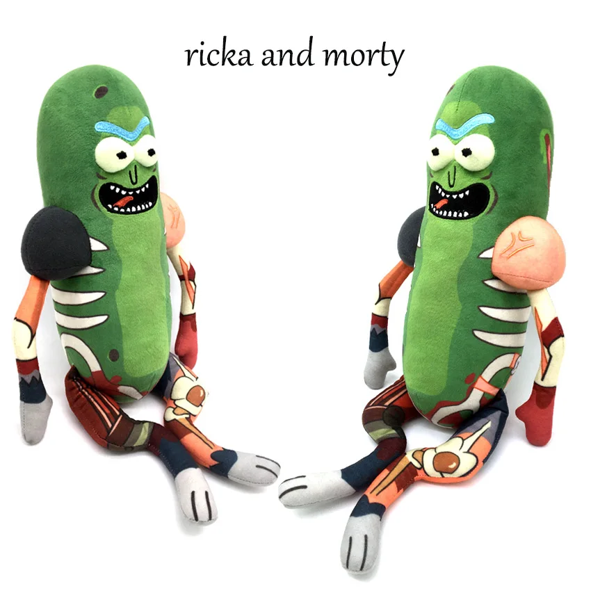 

NEWEST 45cm Rick and Modi Cute Pickles Rick Plush Cucumber Doll Toy Soft Pillow kids Plush Toys Kids Baby Movies and TV Dolls A