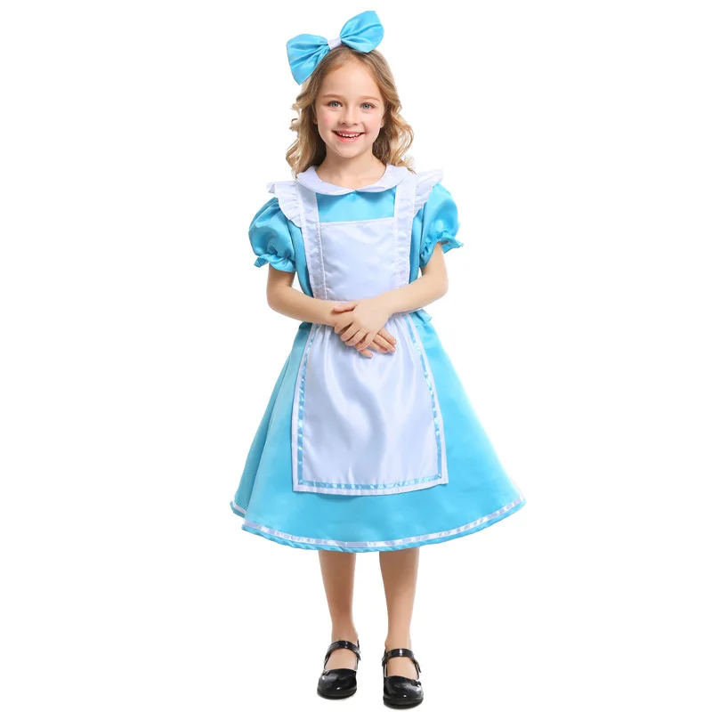 Umorden Алиса в стране чудес костюм Алисы для девочек женщин синий принцесса горничной косплей Хэллоуин Пурим Марди Гра вечерние платья