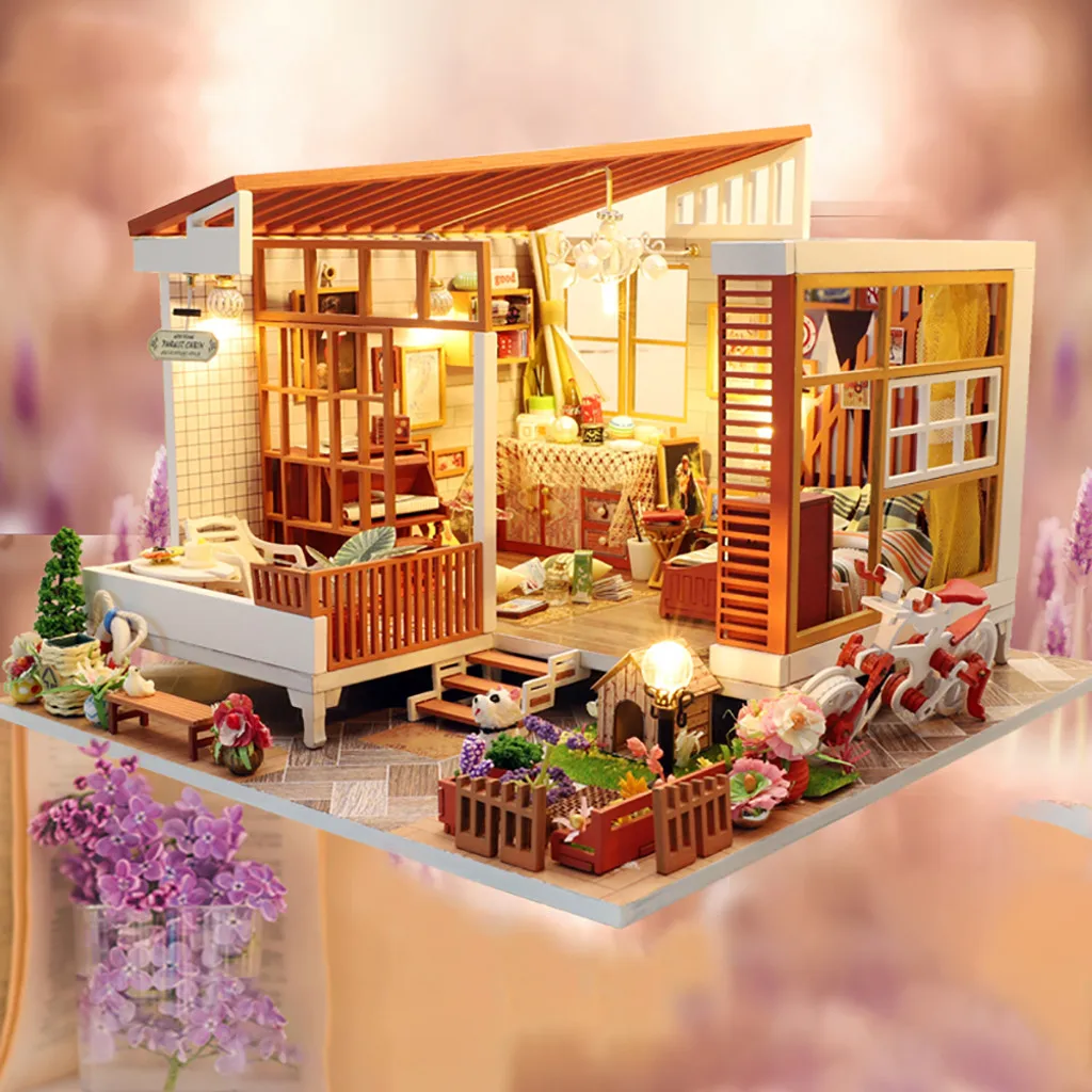 wooden fairy house toy