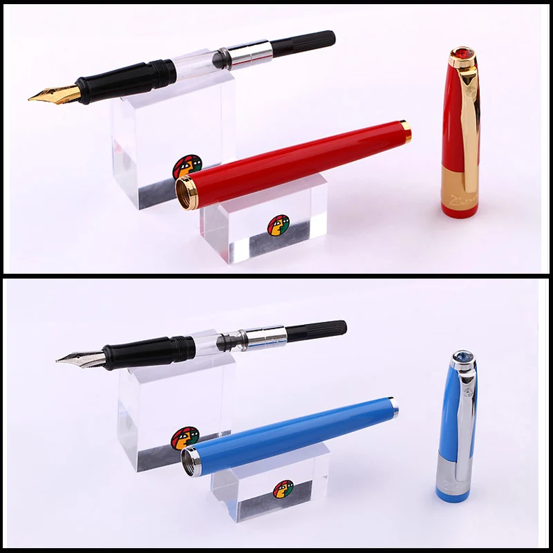 Promotion-Picasso-Pimio-923-Luxury-Pure-Black-and-Gold-Clip-Fountain-Pen-with-0-5mm-Iridium(2)