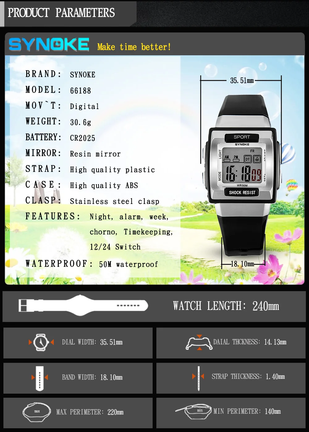 SYNOKE детские наручные часы водостойкий силиконовые цифровые часы дети мода светодиодные спортивные часы студентов часы час часы подарок