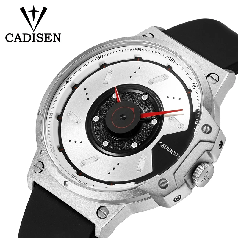 

2018 CADISEN Sport Quartz Watch Waterproof Mens Watches Personality Top Brand Luxury Silicone Clock male watch relogio masculino