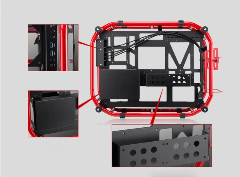 Discount ATX Gaming Computer PC Case Desktop desk box case gamer Vertical enclosure CPU water cooling Drive Bay Transparent motherboard 3