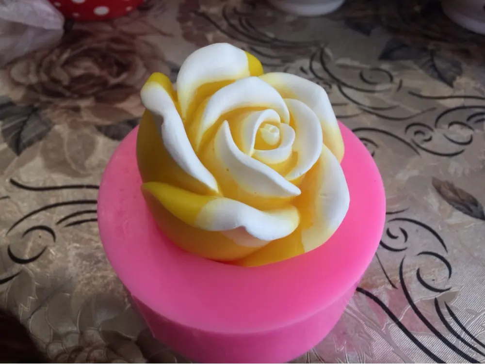 

3D Rose Soap Silicone Mold Silica Gel Mould Silicon Candle Moulds Decorating Mould Wholesale AX020