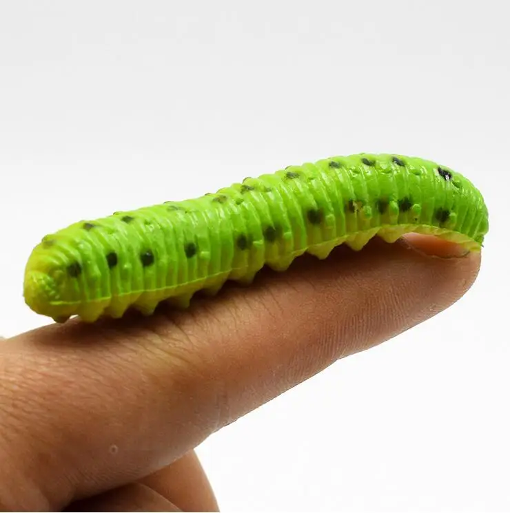 6pcs/Lot Different Twisty Worm Realistic Fake Caterpillar Insect Educational Trick Toy Simulated crawling insect animal