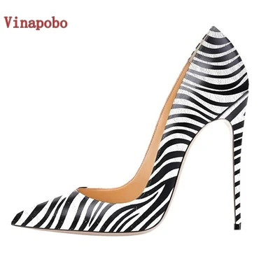 zebra high heels